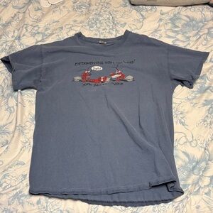 Blue Men’s Shirt with Lobster Print